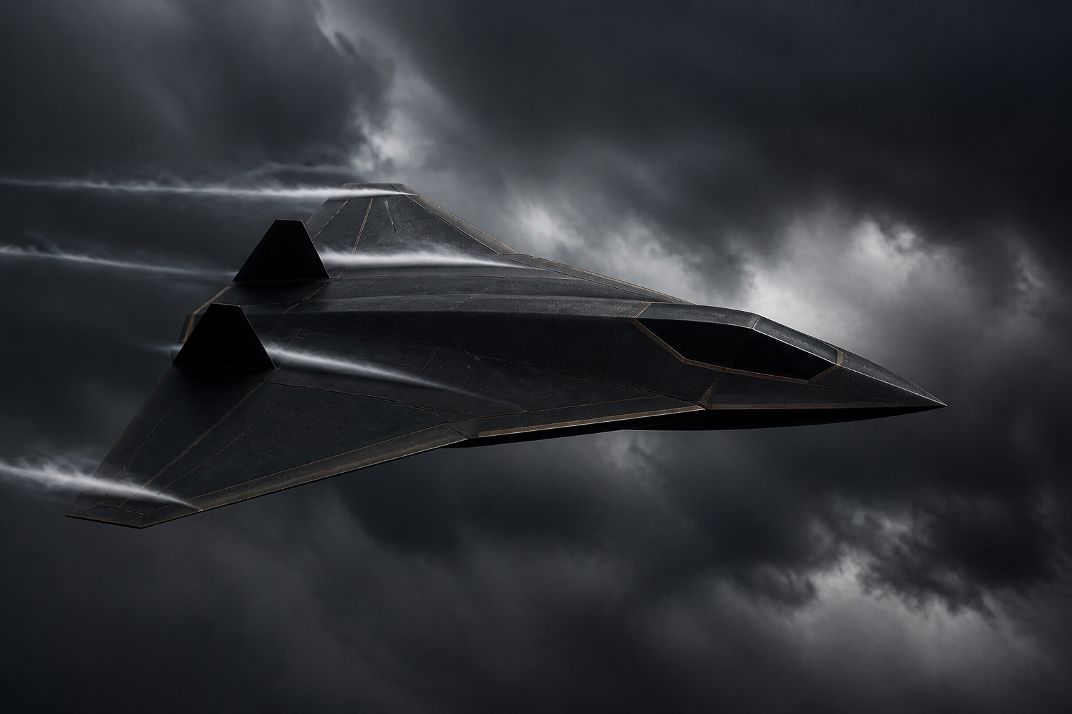 High-speed unmanned aerospace vehicle in flight